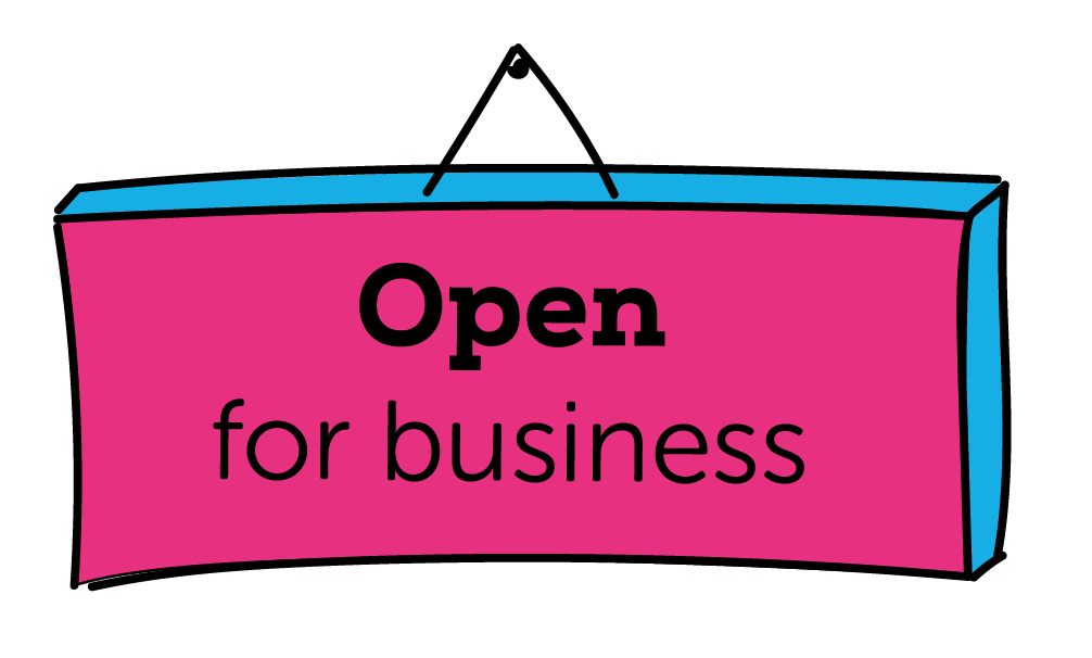 Open for business, zaak openen, geopend. Doorwerken na je pensioen, open bijvoorbeeld je eigen zaak, als ondernemer of zzp'er, blog, BrightPensioen