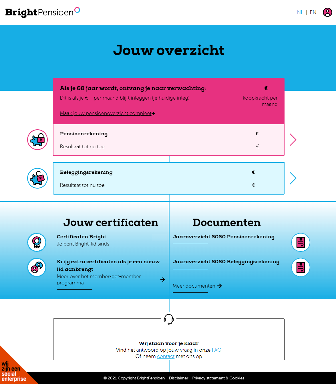 Persoonlijke BrightPensioen omgeving afb 1