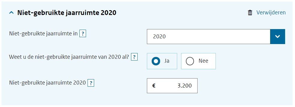 Afbeelding voorbeeld reserveringsruimte - blog BrightPensioen over belastingaangifte